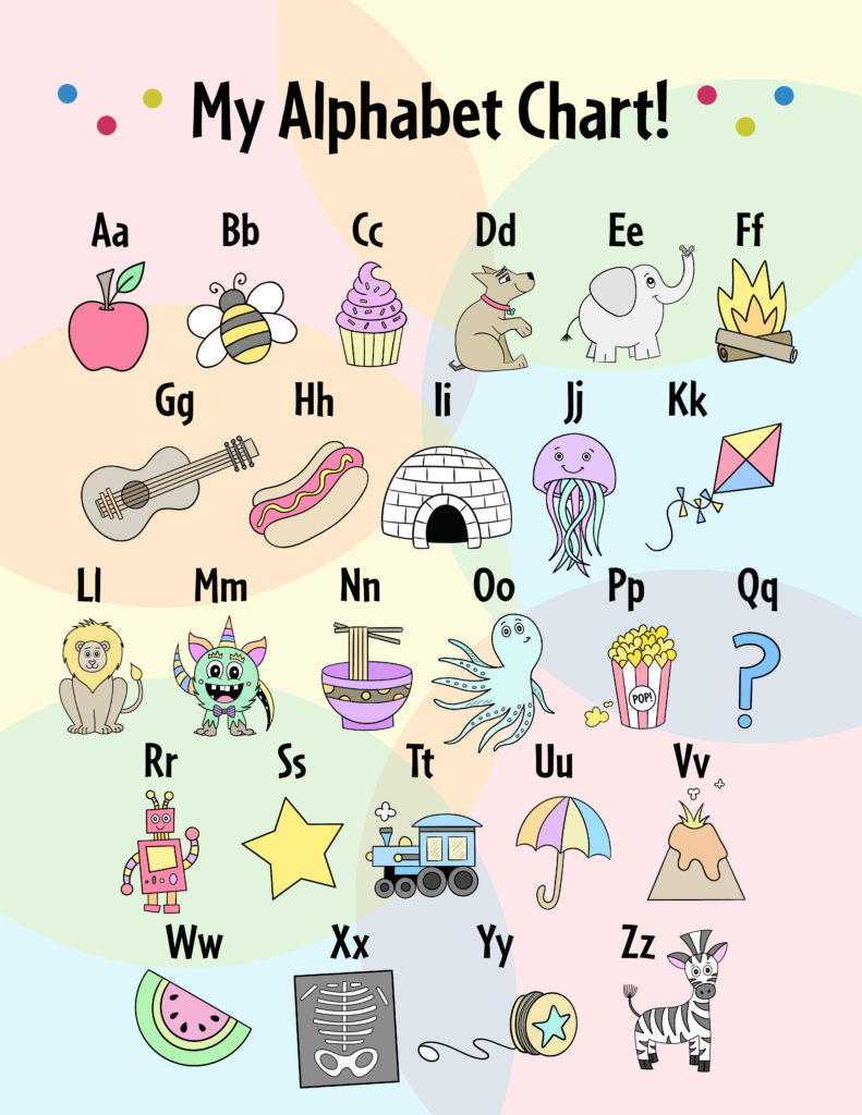 Free Printable Alphabet Chart! ⋆ The Hollydog Blog regarding Free Printable Alphabet Linking Chart