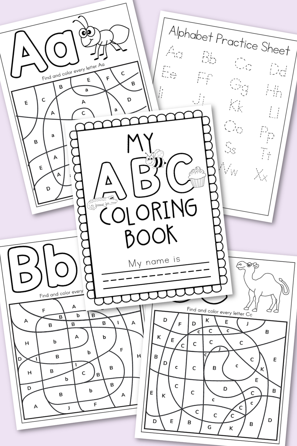 Free Printable Alphabet Coloring Book - Kara Creates throughout Alphabet Book Free Printable