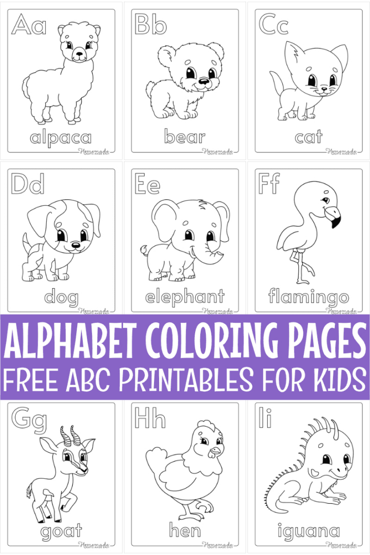 Alphabet Letters Printable Coloring Pages