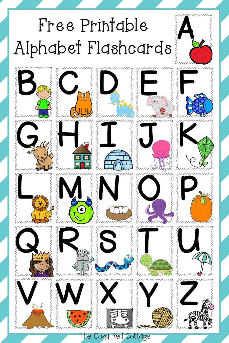 Free Printable Alphabet Flashcards for Free Printable Alphabet Flashcards For Preschoolers