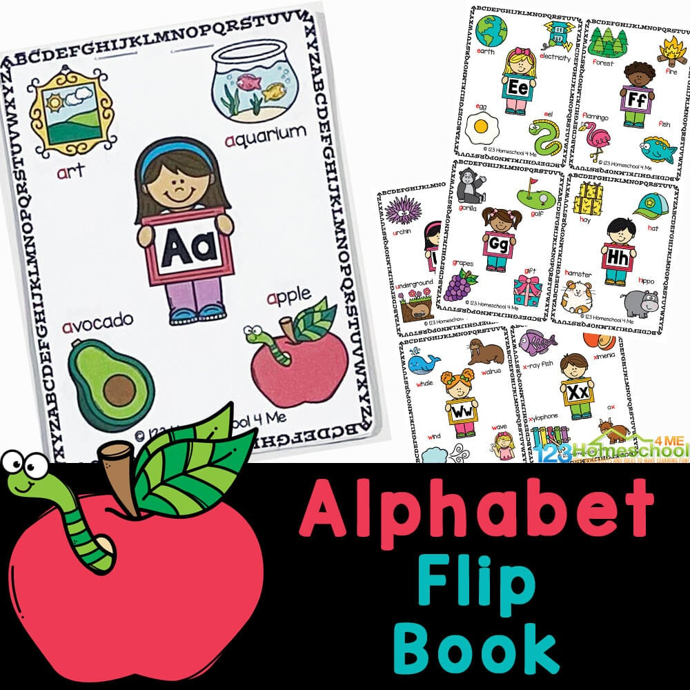 Free Printable Alphabet Flip Book For Kids with Free Alphabet Flip Book Printable