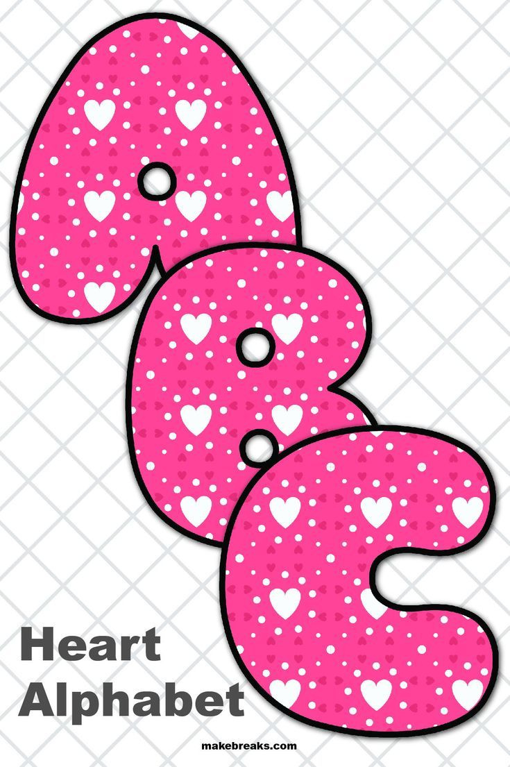 Free Printable Alphabet For Valentine&amp;#039;S Day- Pattern 2 - Make Breaks for Printable Valentine Alphabet Letters