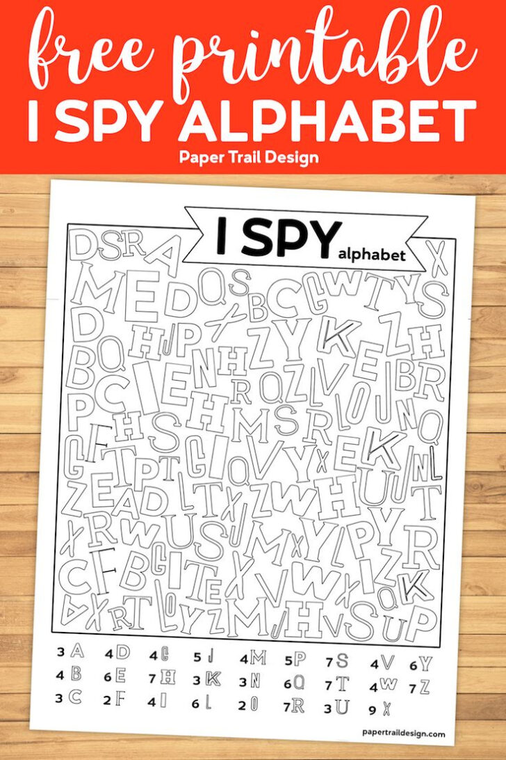 I Spy Alphabet Printable