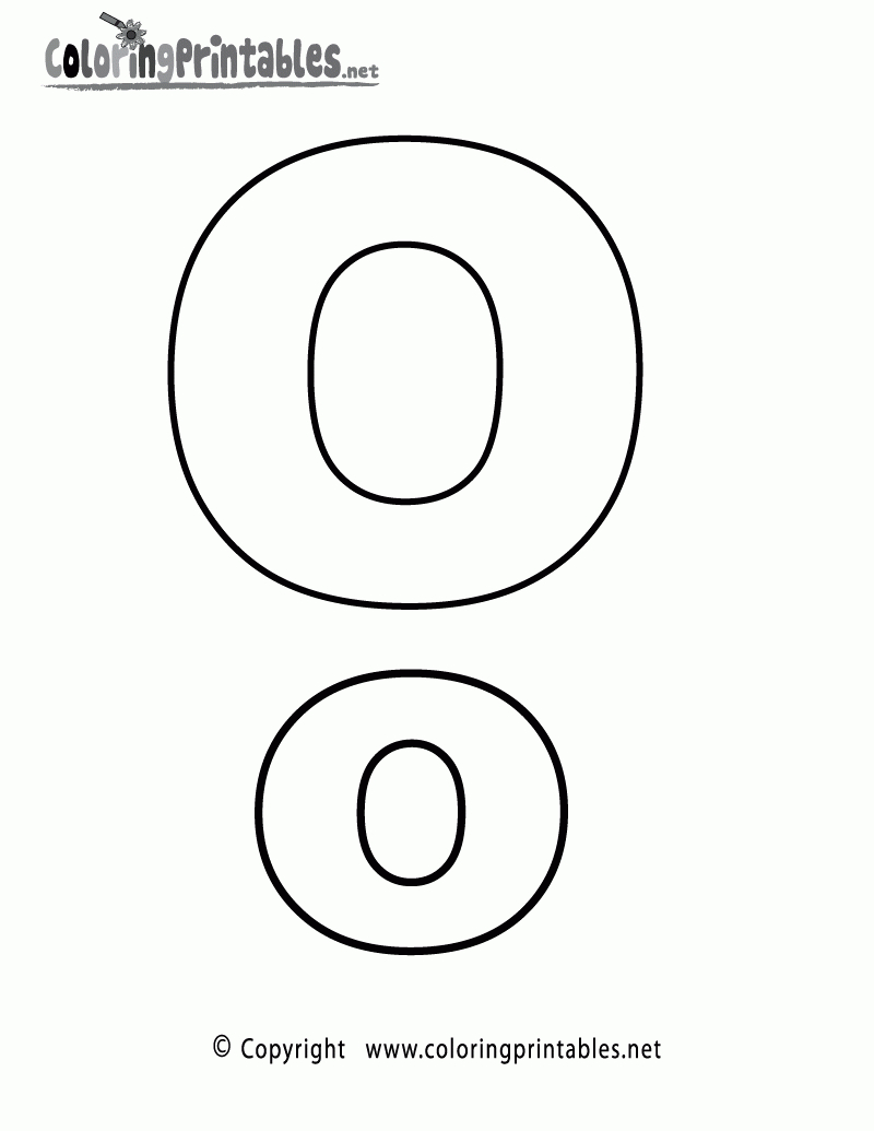 Free Printable Alphabet Letter O Coloring Page intended for Printable Alphabet Letter O