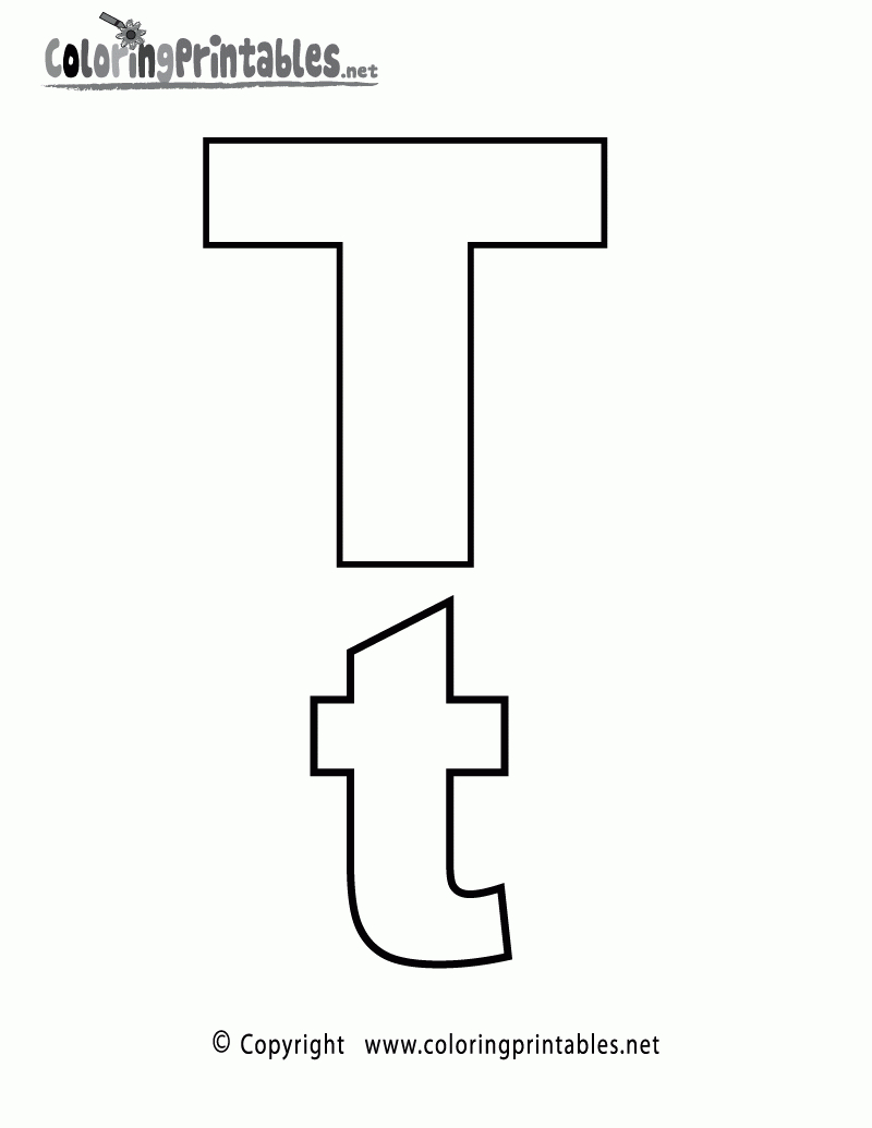 Free Printable Alphabet Letter T Coloring Page for Printable Alphabet Letter T