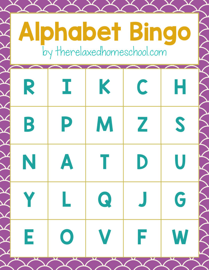 Alphabet Bingo Cards Printable