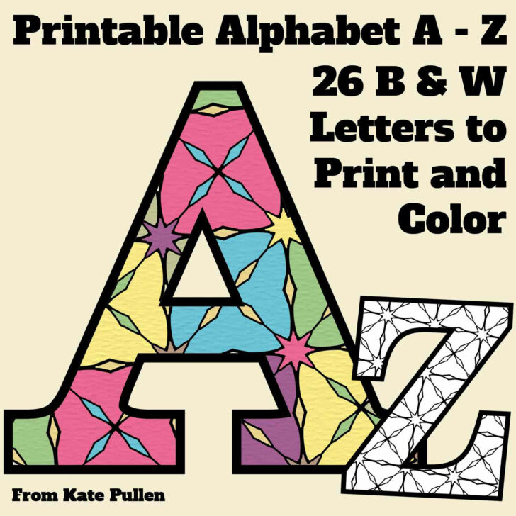 Printable Coloured Alphabet Letters