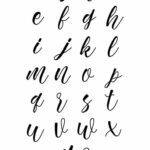 Free Printable Alphabet Letters For Beginners: Calligraphy Lowercase Pertaining To Calligraphy Alphabet Fonts Printable