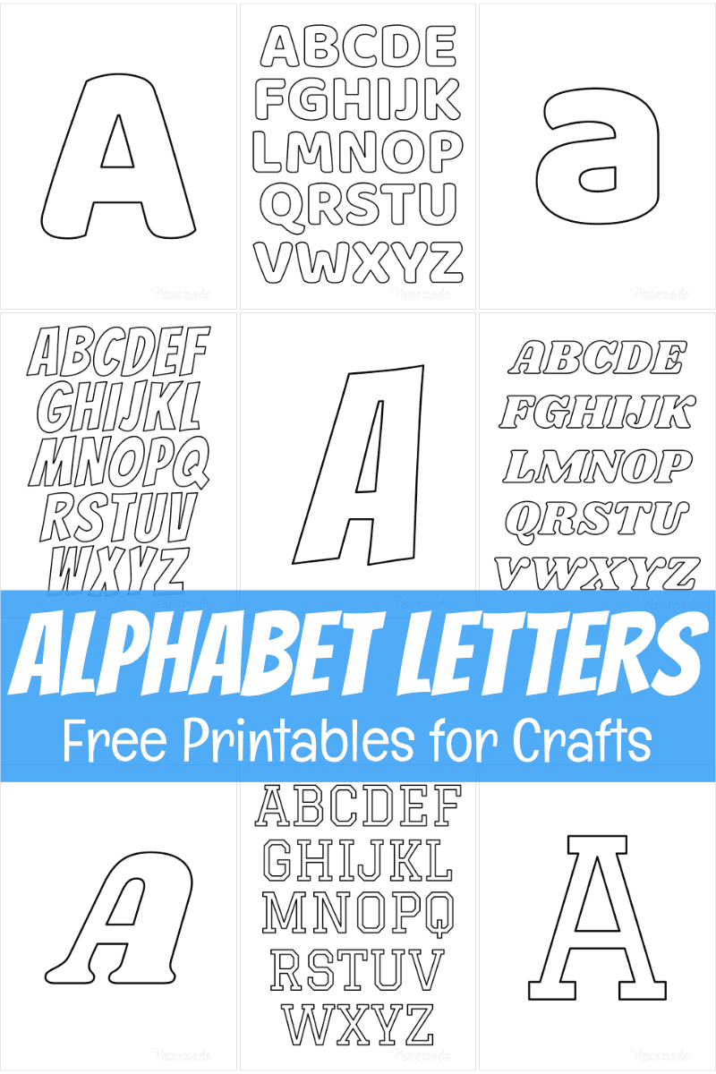 Free Printable Alphabet Letters For Crafts in Large Alphabet Letters Printable A To Z