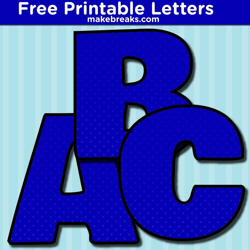 Free Printable Bold Blue Dot Alphabet - Make Breaks - Worksheets for Free Printable Blue Alphabet Letters