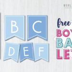 Free Printable Boys Blue Banner Letters   World Of Printables Intended For Alphabet Free Printable Banner Letters Blue