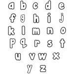 Free Printable Bubble Letter Stencils: Lowercase Inside Free Printable Alphabet Letters Lower Case