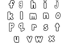 Free Printable Bubble Letter Stencils: Lowercase with Free Alphabet Lower Case Printable