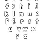 Free Printable Bubble Letter Stencils Set: Lowercase Inside Free Printable Lower Case Alphabet Letters