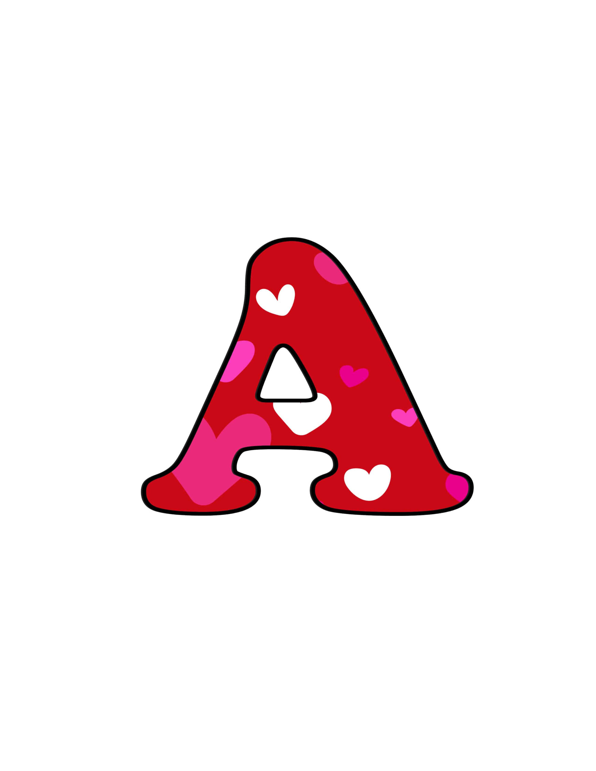Free Printable Bubble Letters: Colorful Valentine Bubble Letter A regarding Colorful Bubble Letter Colorful Printable Valentine Alphabet Letters