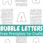 Free Printable Bubble Letters For Crafts Throughout Free Bubble Alphabet Letters Printable