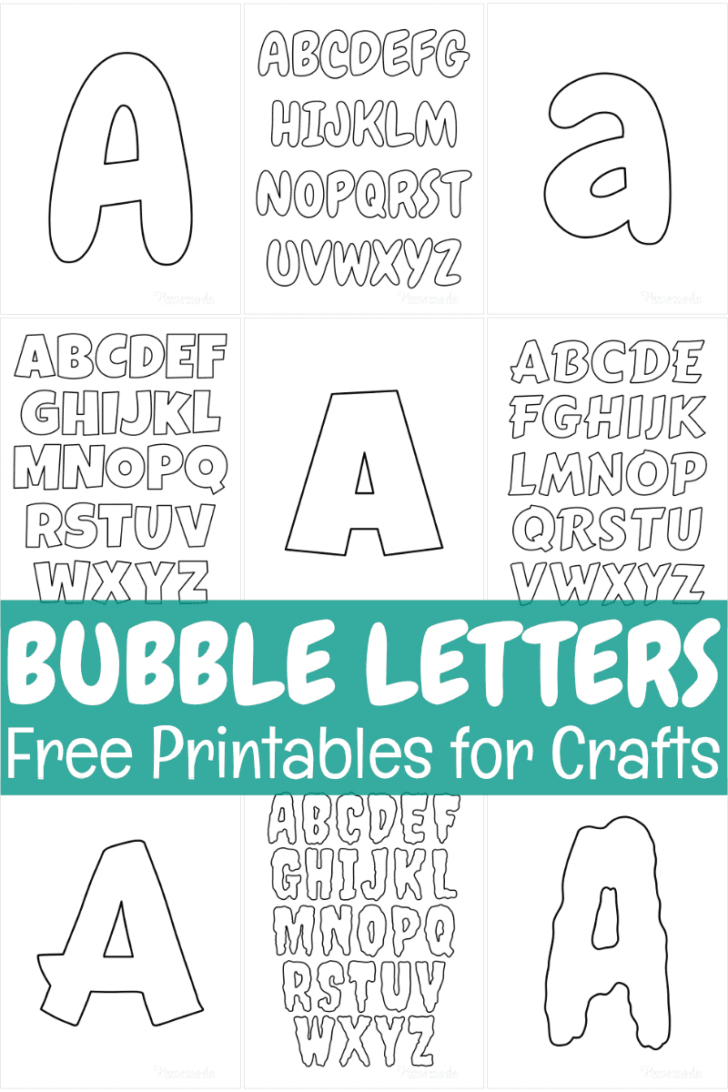 Big Printable Bubble Letters Alphabet