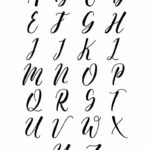 Free Printable Calligraphy Set For Beginners For Free Printable Calligraphy Alphabet Stencils