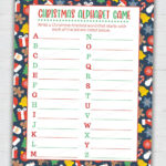 Free Printable Christmas Alphabet Game In Christmas Alphabet A To Z Printable