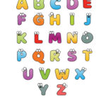 Free Printable Colorful Cartoon Letters Alphabet Throughout Free Printable Colored Alphabet Letters