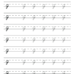 Free Printable Cursive Alphabet Practice Sheets: Lowercase G Intended For Cursive Alphabet Printable Worksheet