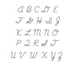 Free Printable Cursive Capital Letters Set Throughout Upper Case Cursive Alphabet Printable