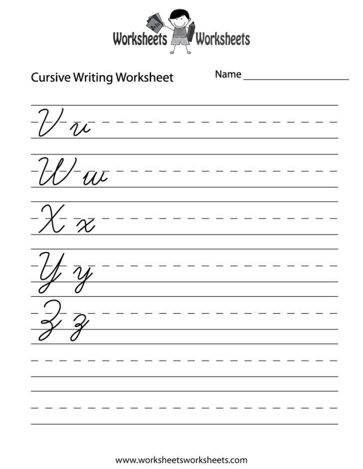 Cursive Alphabet Worksheet Printable