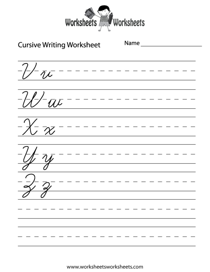 Cursive Writing Alphabet Worksheets Printable