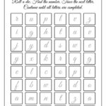 Free Printable Cursive Writing Worksheet Templates | Canva For Printable Cursive Alphabet Worksheet