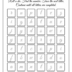 Free Printable Cursive Writing Worksheet Templates | Canva Intended For Cursive Alphabet Printable Worksheet