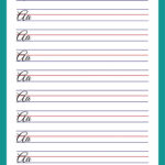 Free Printable Cursive Writing Worksheet Templates | Canva Throughout Cursive Writing Alphabet Worksheets Printable