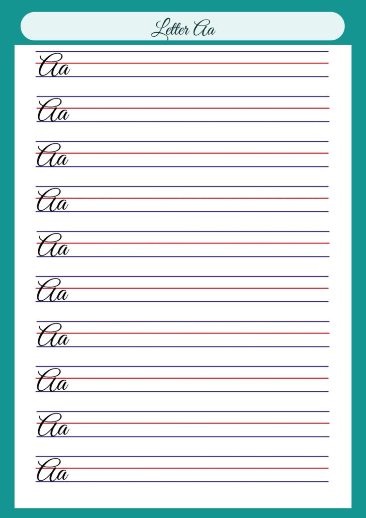 Cursive Alphabet Worksheets Free Printable