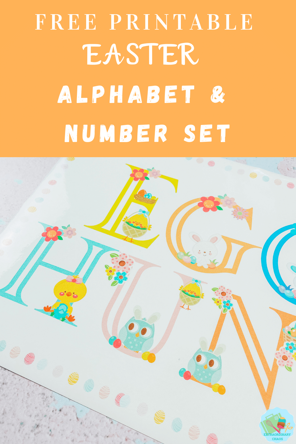Free Printable Easter Alphabet (Letters &amp;amp; Numbers regarding Printable Easter Alphabet Letters