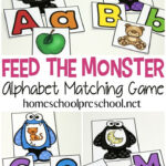 Free Printable Feed The Monster Alphabet Game For Preschoolers Within Free Printable Monster Alphabet