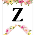 Free Printable Floral Alphabet Banner Letters   Lovely Planner Throughout Free Printable Banner Alphabet Letters