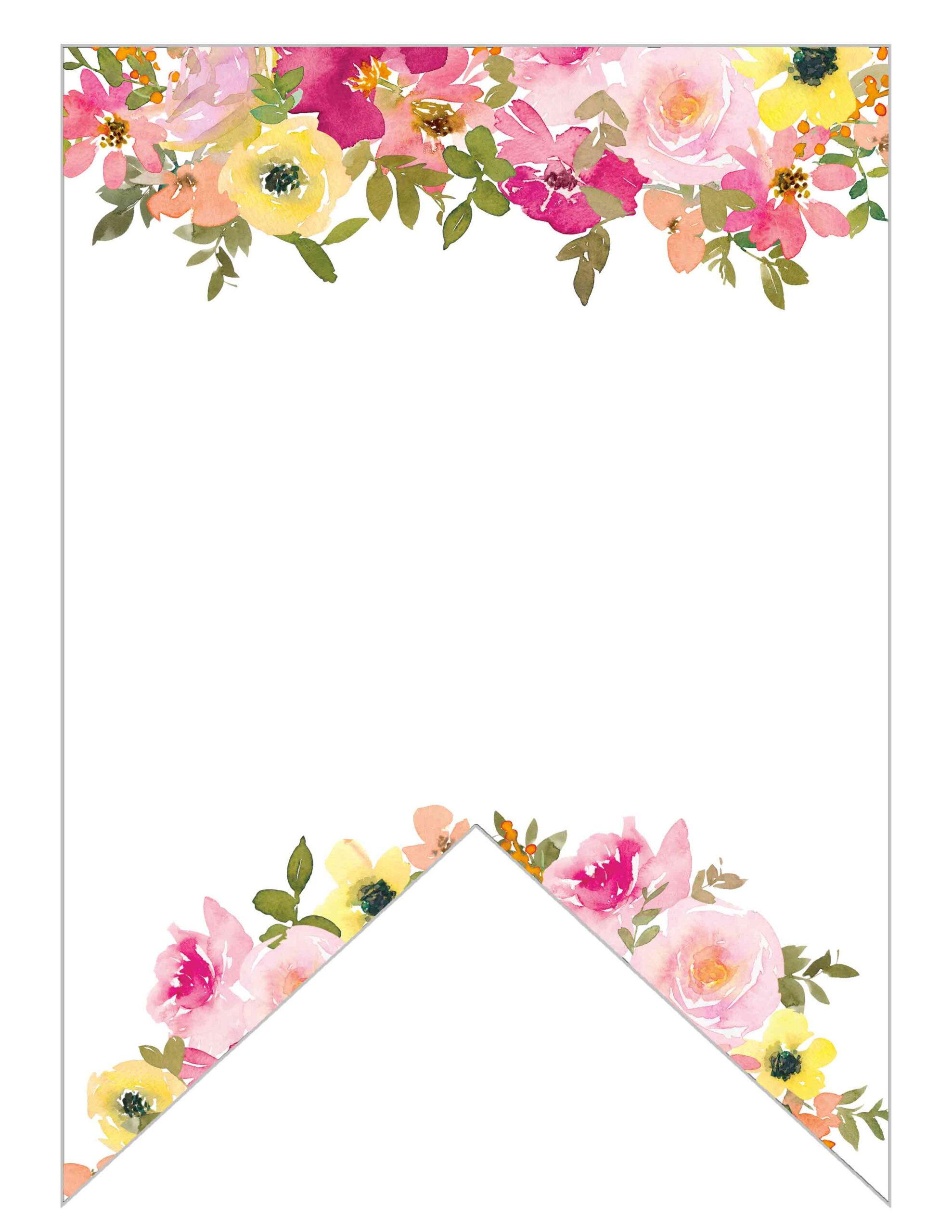 Free Printable Floral Alphabet Banner Letters - Lovely Planner within Free Printable Alphabet Banner Template