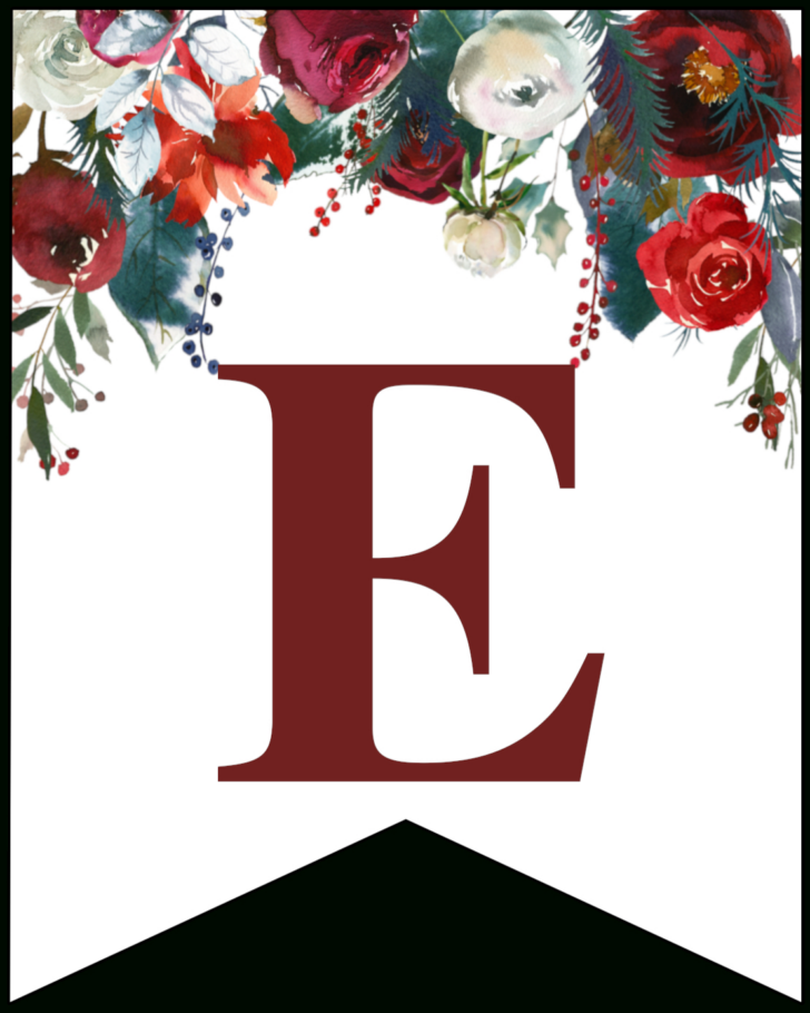 Banner Cut Out Christmas Alphabet Letters Printable