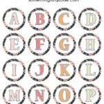 Free Printable, Floral Design Alphabet And Number Banner! Intended For Printable Alphabet Letters In Circles