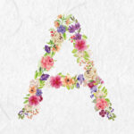 Free Printable Floral Monograms   The Cottage Market Within Free Printable Floral Alphabet