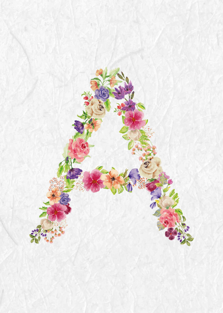 Free Printable Floral Alphabet