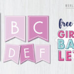 Free Printable Girls Pink Banner Letters   World Of Printables With Free Printable Pink Alphabet Letters