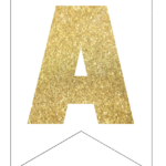 Free Printable Gold Letters And Numbers Banner Intended For Free Printable Gold Alphabet Letters