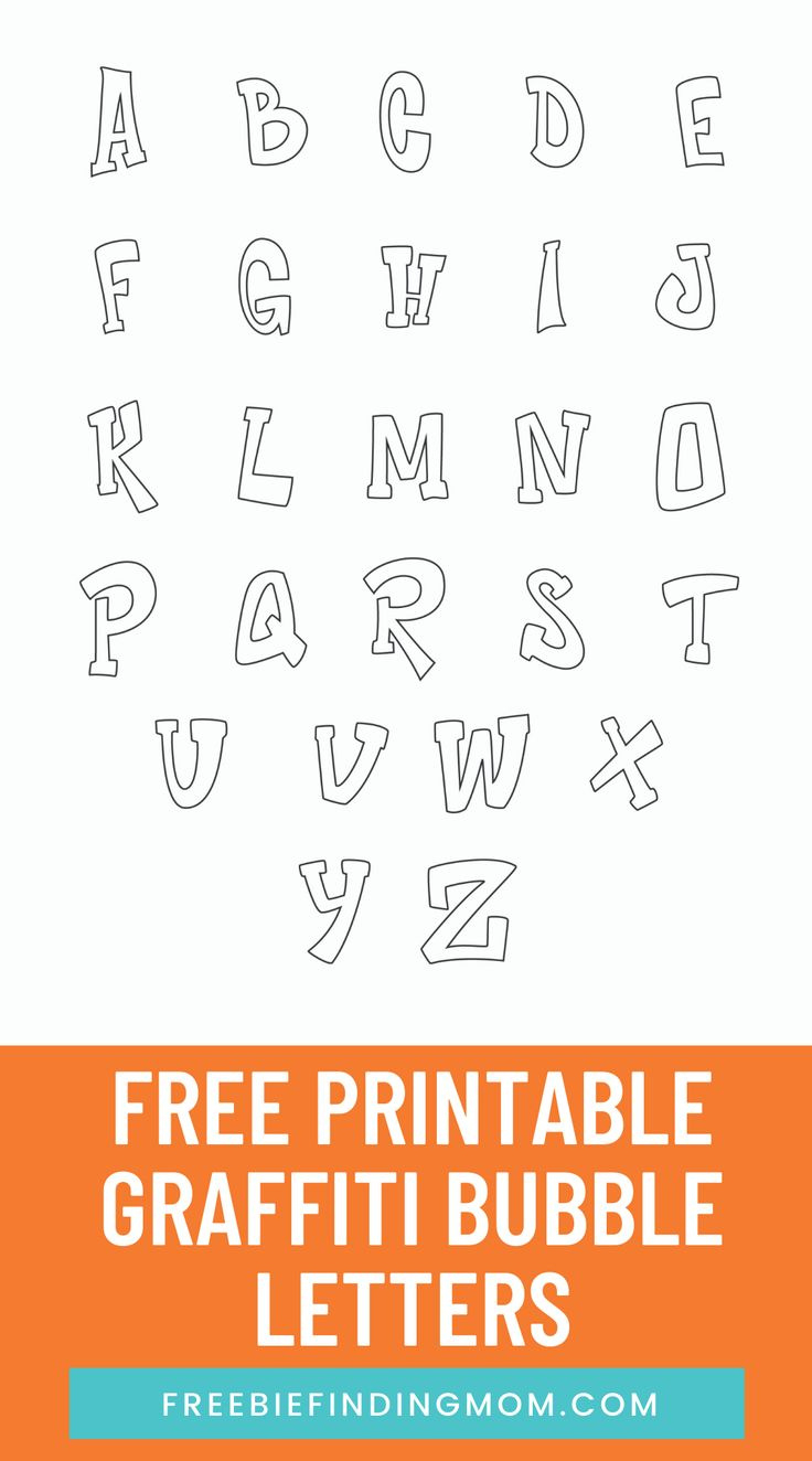 Free Printable Graffiti Bubble Letters Alphabet pertaining to Graffiti Letters Alphabet Printable