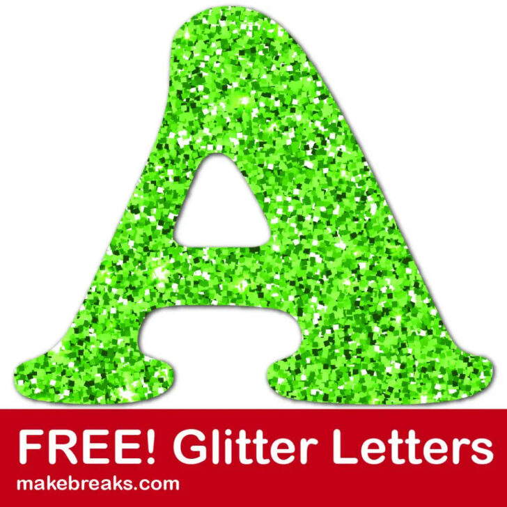 Printable Glitter Alphabet Letters