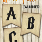 Free Printable Harry Potter Banner Letters   Paper Trail Design Inside Harry Potter Alphabet Printable