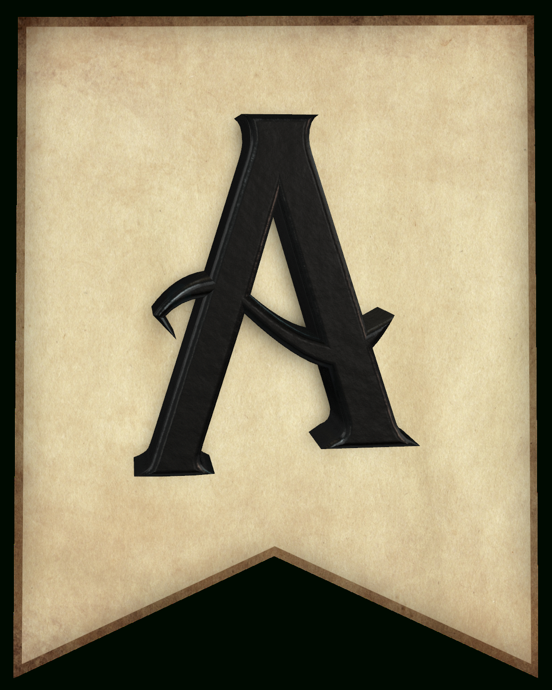 Free Printable Harry Potter Banner Letters - Paper Trail Design intended for Printable Harry Potter Alphabet