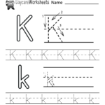 Free Printable Letter K Alphabet Learning Worksheet For Preschool Throughout Pre K Alphabet Printable Worksheets