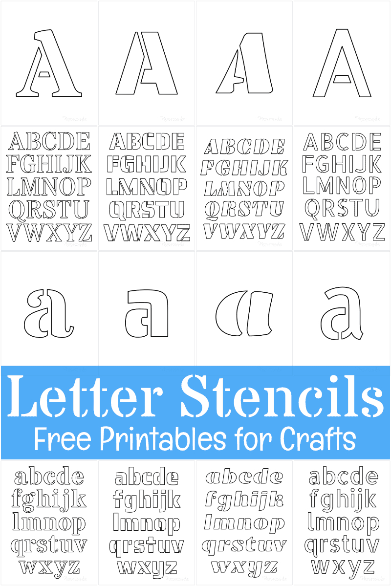 Free Printable Letter Stencils For Crafts for Small Alphabet Stencils Printable