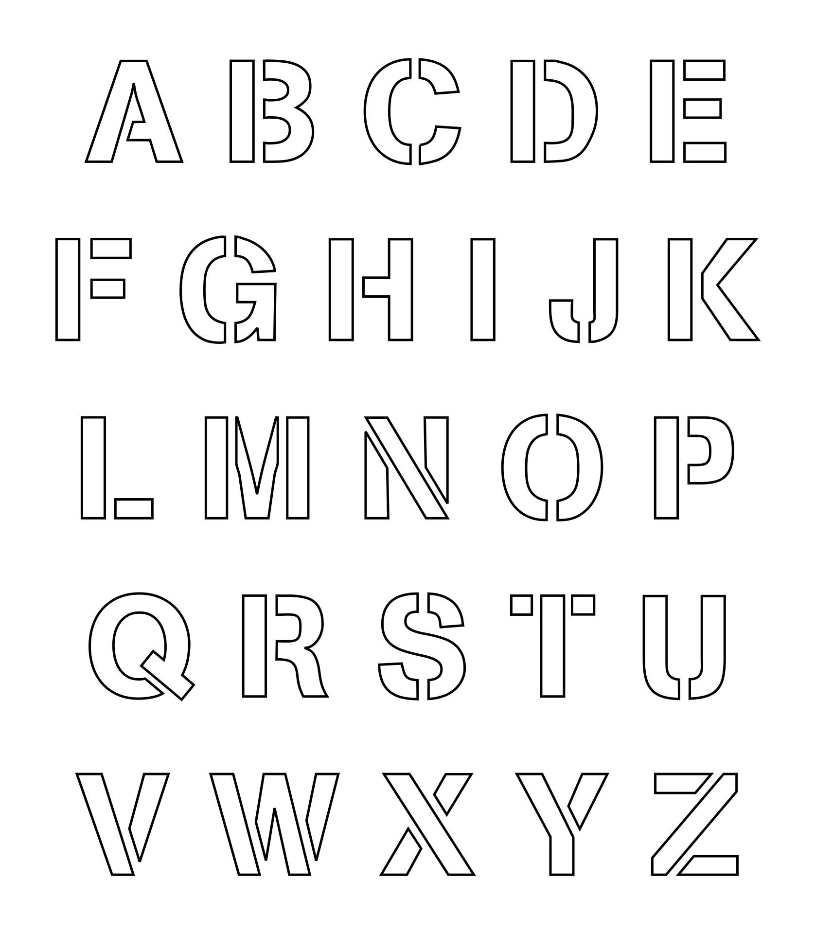 Free Printable Letter Stencils For Crafts - Worksheets Library in Free 2 Inch Alphabet Stencils Printable