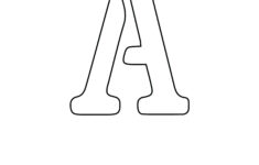 Free Printable Letter Stencils: Letter A Stencil in Printable Alphabet Stencils For Painting